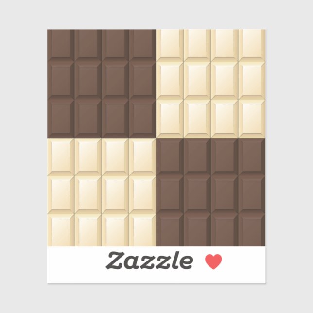 Sticker Chocolat Brown Et Blanc (Feuille)
