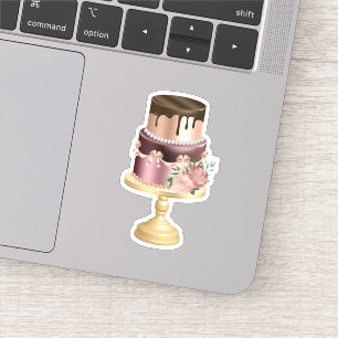 Sticker Chocolat Drives et Rose Gold Luxury Cake