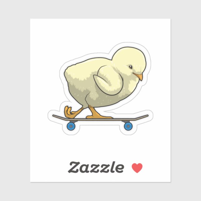 Sticker Choisir comme patineur avec skateboard (Feuille)