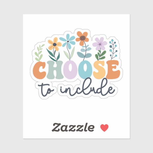 Sticker Choisir D'Inclure L'Autisme Enseignant De L'Éducat (Feuille)