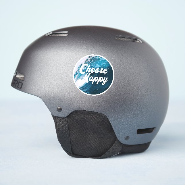Sticker Choisir heureux (Côté casque)