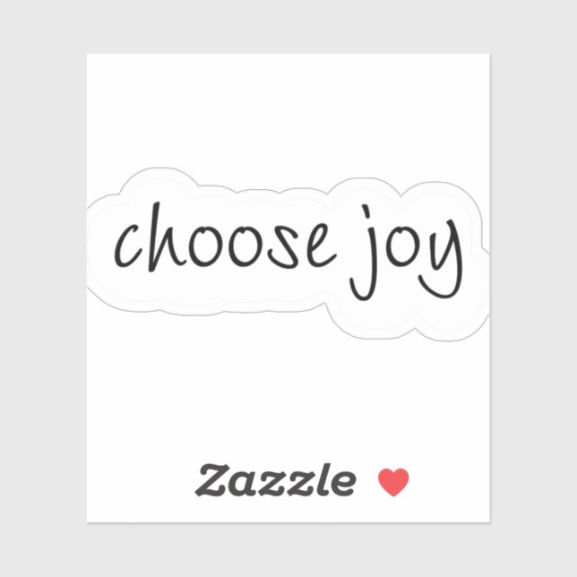 Sticker Choisir l'autocollant de joie (Feuille)
