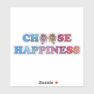 Sticker Choisissez le bonheur Rainbow