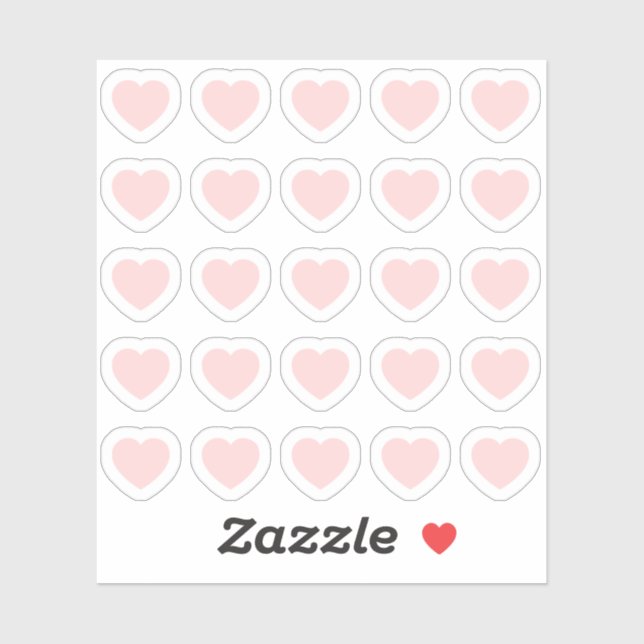 Sticker Choisissez Votre Couleur 25 Tiny Heart Shapes (Feuille)
