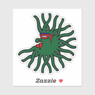 Sticker Chose verte flottante ronde