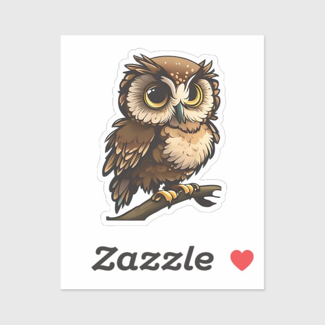 Sticker Chouette à dessin (Feuille)