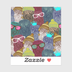 Sticker Chouette dans la couronne