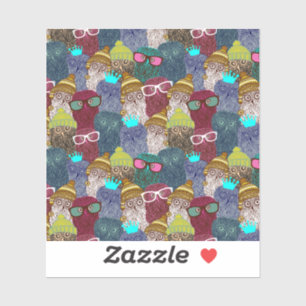 Sticker Chouette dans la couronne