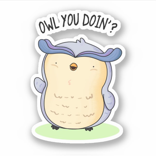 Sticker Chouette, tu fais un drôle de jeu d'oiseaux (Devant)