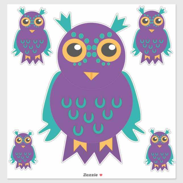 Sticker Chouettes (Feuille)