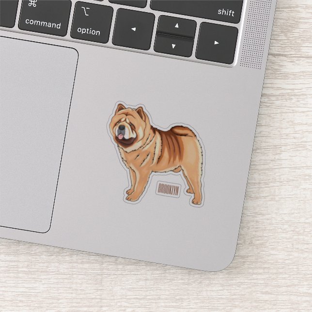 Sticker Chow Chow dog cartoon (Détail)