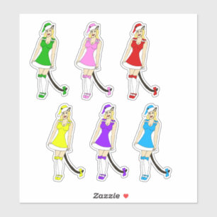 Sticker Chrisrmas catgirls