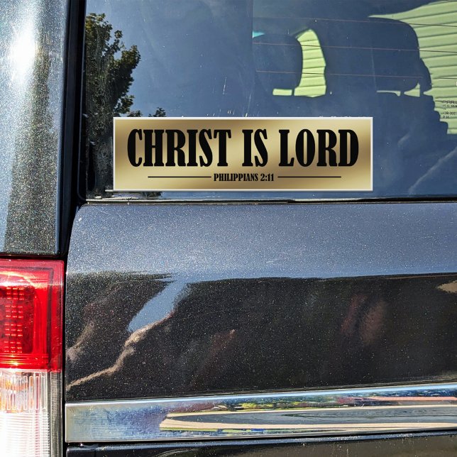 Sticker Christ est le Seigneur Gold Vinyl (Créateur téléchargé)