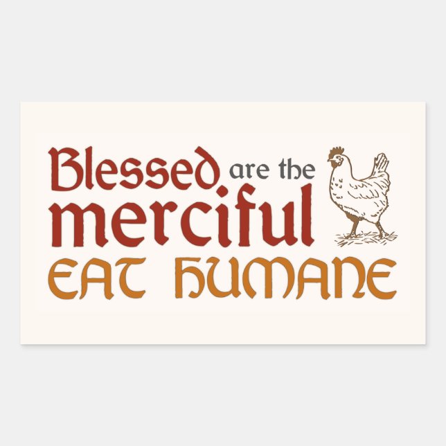 Sticker Christian "Eat Humane" (Devant)