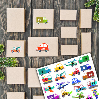 Sticker Christmas Transport Advent Calendar