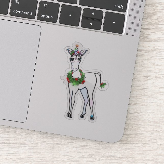 Sticker Christmas Unicorn, juste croire (Détail)