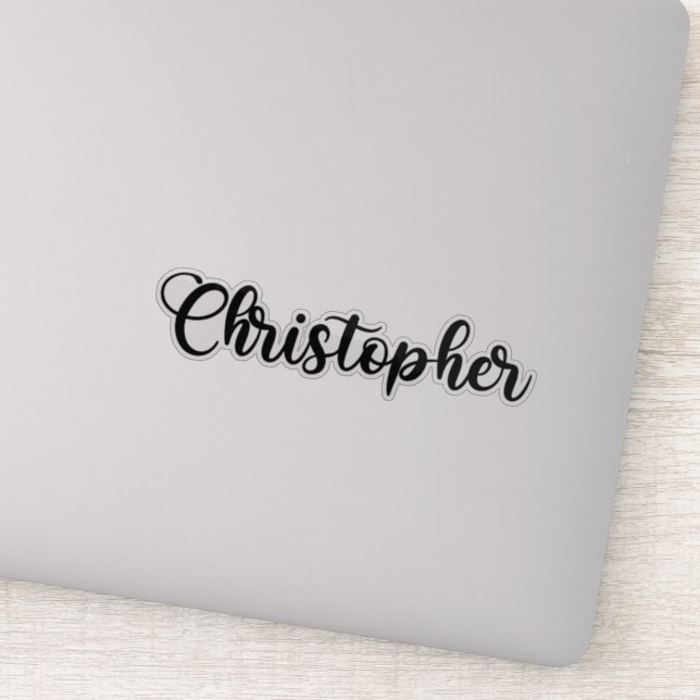 Sticker Christopher Nom - Calligraphie manuscrite (Détail)