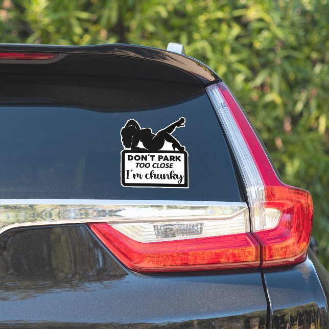 Sticker Chunky ne garez pas fermer voiture vinyle autocoll (Côté voiture)