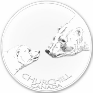 Sticker Churchill Polar Bear Décrets d'art
