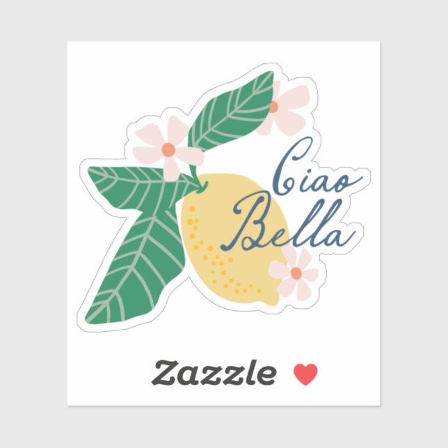 Sticker Ciao Bella (Feuille)