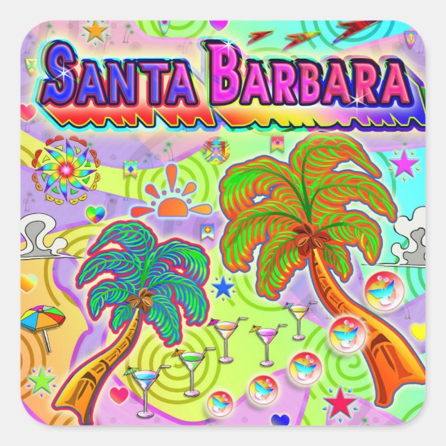 Sticker cible de vacances père Noël Barbara (Devant)
