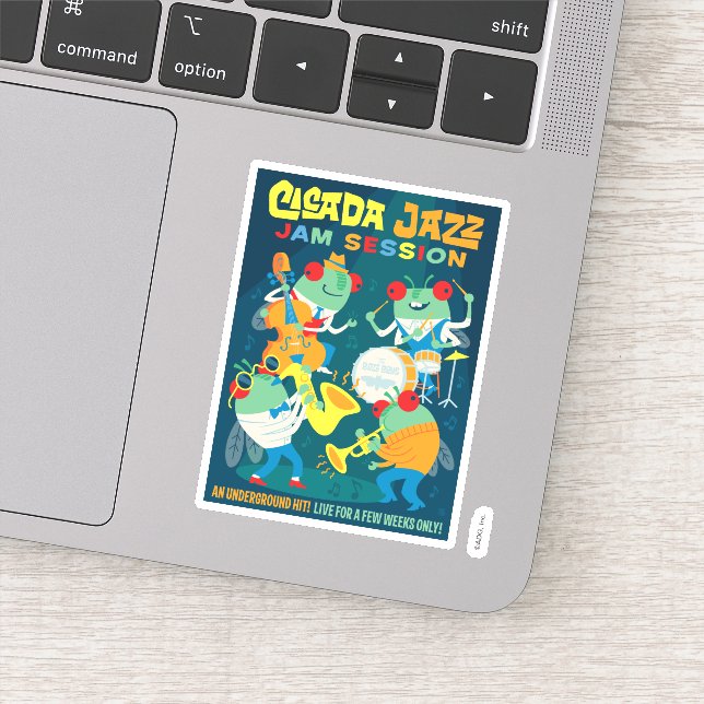 Sticker Cicada Jazz Jam Session (Détail)