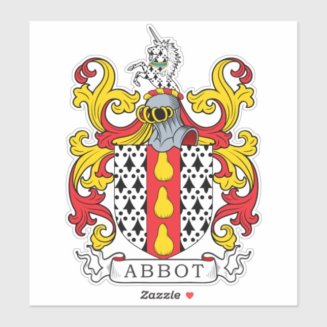 Sticker Cimier de la famille Abbé (Feuille)