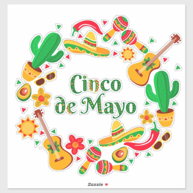 Sticker Cinco De Mayo (Feuille)