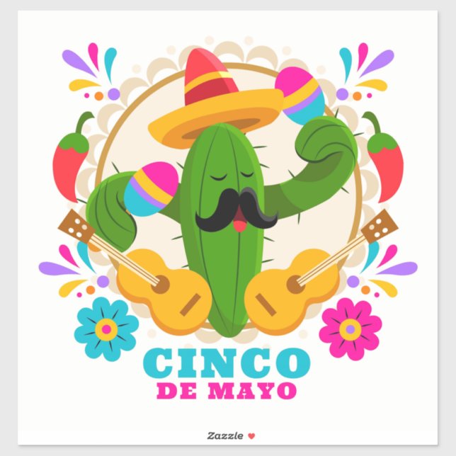 Sticker Cinco De Mayo (Feuille)