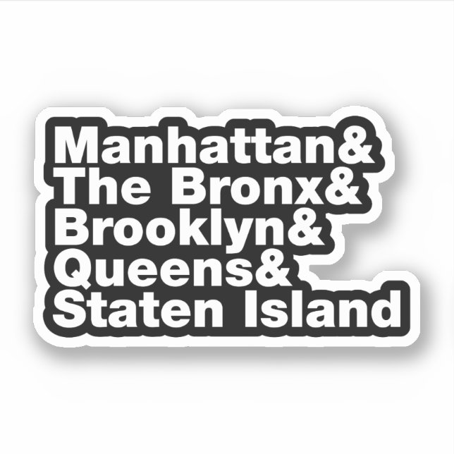 Sticker Cinq Boroughs ~ New York (Devant)