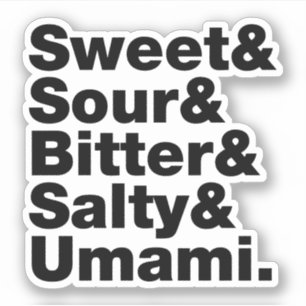 Sticker Cinq saveurs de base