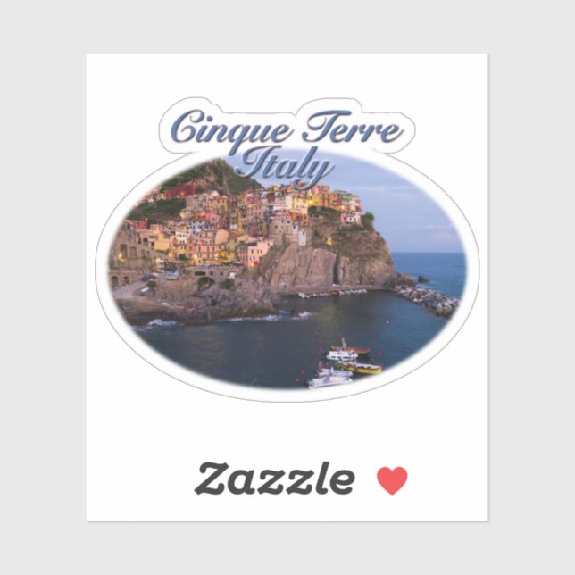 Sticker Cinque Terre, Italie : Soirée romantique (Feuille)