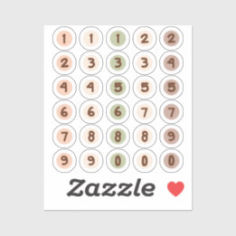 Sticker Circle numbers