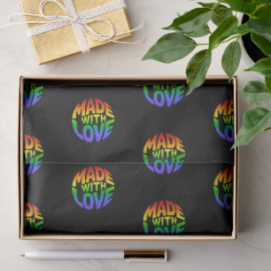 Sticker Circle Shape - MADE WITH LOVE 3 Tissue Paper