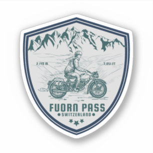 Sticker Circuit moto suisse du col de l'Ofen-Fuorn Pass da