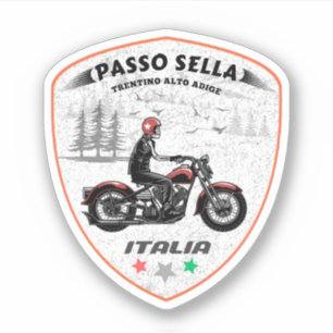 Sticker Circuit Passo Sella dans les montagnes italiennes