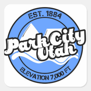 Sticker circulaire Park City Utah Blue Mountains