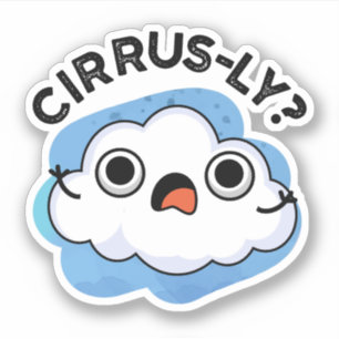 Sticker Cirrus Météo Cirrus Cloud Pun