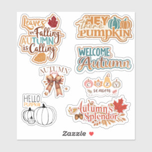 Sticker Citation Bienvenue Saison Automne ensemble 7