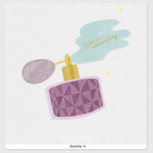 Sticker Citation d'amour émotionnel Art de bouteille de pa