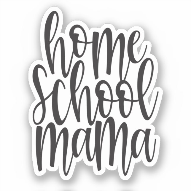 Sticker Citation de calligraphie noire Mama (Recto)