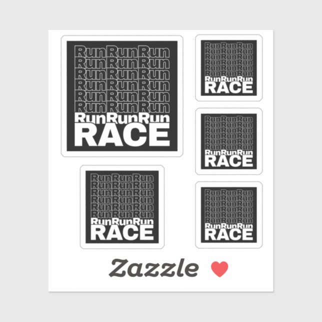 Sticker Citation de coureur en entraînement motivationnel  (Feuille)