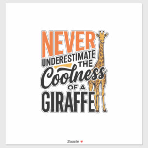 Sticker Citation de girafe drôle design vintage vecteur T-