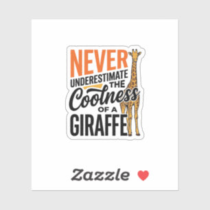Sticker Citation de girafe drôle design vintage vecteur T-