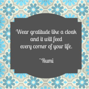 Sticker Citation de Gratitude Rumi