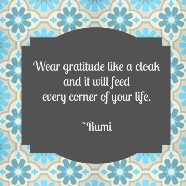 Sticker Citation de Gratitude Rumi (Devant)