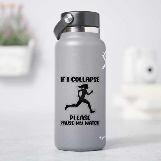 Sticker Citation de la vie du coureur drôle (HydroFlask)