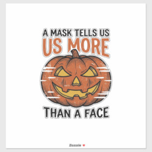 Sticker Citation de Masque d'Halloween T-Shirt Vintage Vis