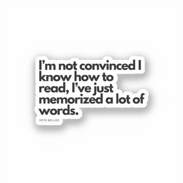 Sticker Citation de Nick Miller (Recto)