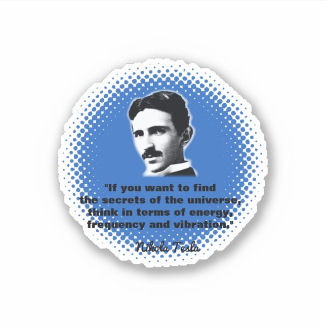 Sticker Citation De Nikola Tesla T-Shirt (Devant)